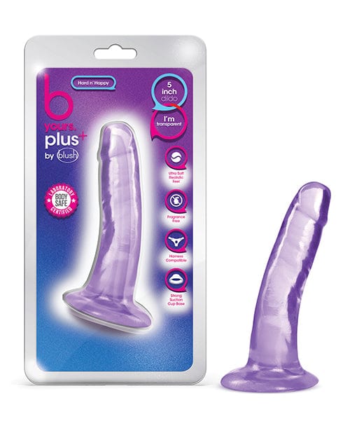 Blush B Yours Plus 5.5" Hard N' Happy Dildo Purple Dongs & Dildos