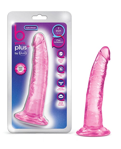 Blush B Yours Plus 7.5" Lust N' Thrust Dildo Pink Dongs & Dildos