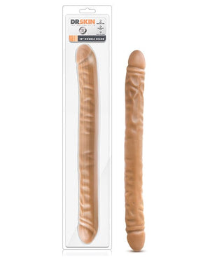 Blush Dr. Skin 18" Double Dildo - Mocha Dongs & Dildos