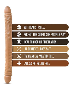 Blush Dr. Skin 18" Double Dildo - Mocha Dongs & Dildos