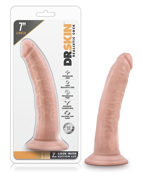 Blush Dr. Skin 7" Cock w/Suction Cup - Vanilla Dongs & Dildos