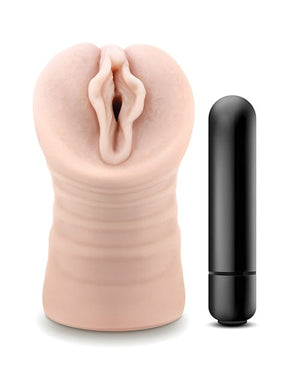 Blush EnLust Pussy Stroker w/Vibrating Bullet - Destini Dolls & Masturbators