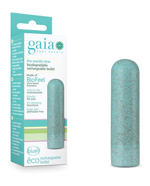 Blush Gaia Eco Rechargeable Bullet - Aqua Vibrators