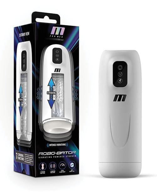 Blush M for Men Robo Bator Powered Vibrating Stroker - White Dolls & Masturbators