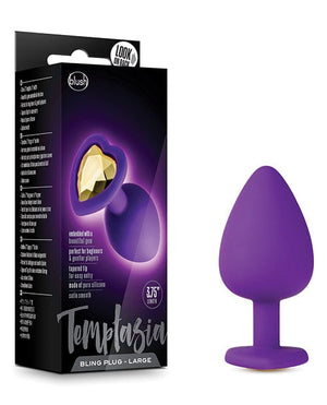 Blush Temptasia Bling Plug With gem Purple / Small Anal Products