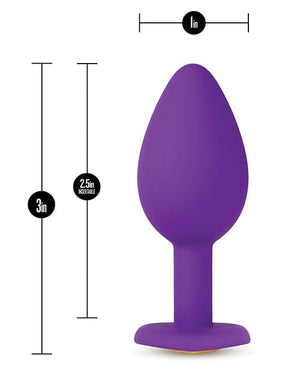 Blush Temptasia Bling Plug With gem Purple / Small Anal Products