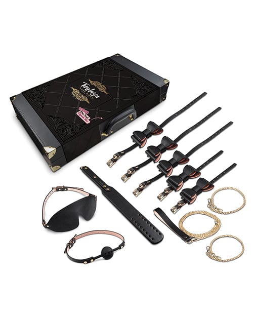 Blush Temptasia Safe Word Bondage Kit w/Suitcase - Black/Pink Bondage Blindfolds & Restraints