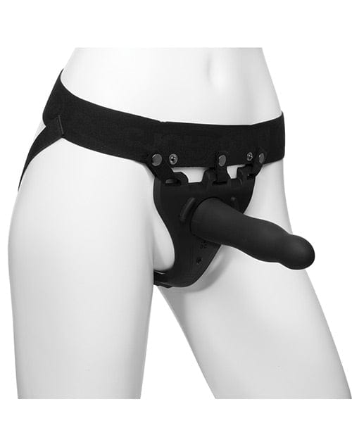 Body Extensions Be Aroused Vibrating 2 Piece Strap On Set - Black Strap Ons