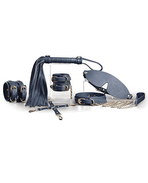 Bondage Couture 6 Piece Kit - Blue Bondage Blindfolds & Restraints