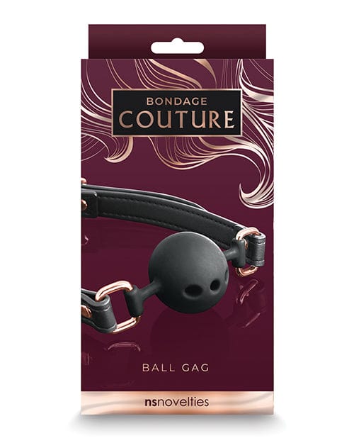 Bondage Couture Ball Gag Black Bondage Blindfolds & Restraints