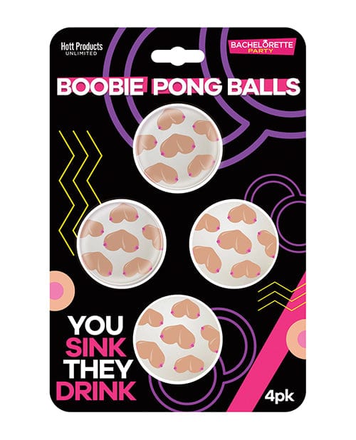 Boobie Beer Pong Balls -  4 pk Games For Parties