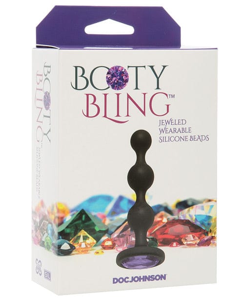 Booty Bling Wearable Silicone Beads Purple Anal Products