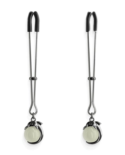 Bound Nipple Clamps - Gunmetal Bondage Blindfolds & Restraints