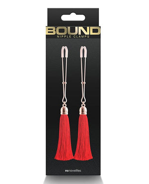 Bound T1 Nipple Clamps Red Bondage Blindfolds & Restraints