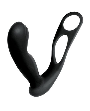 Butts Up Prostate Massager w/Scrotum & Cockring - Black Anal Products