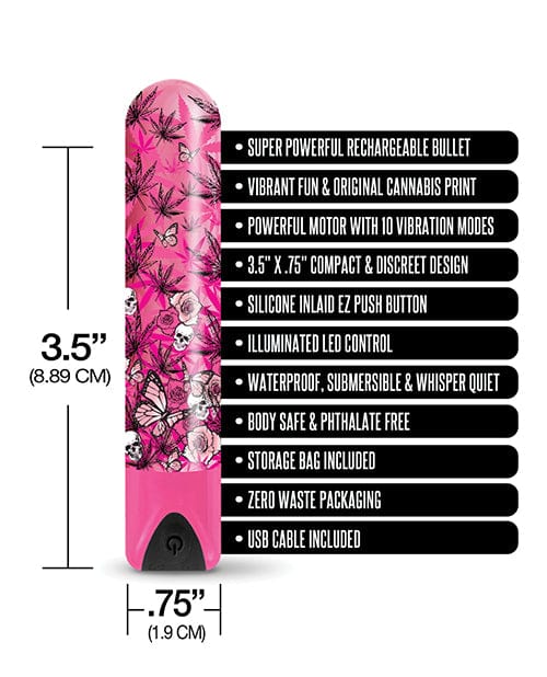 Buzzed 3.5" Rechargeable Bullet - Blazing Beauty Pink Stimulators