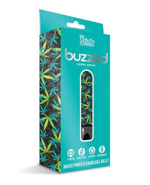 Buzzed 3.5" Rechargeable Bullet - Canna Queen Black Stimulators