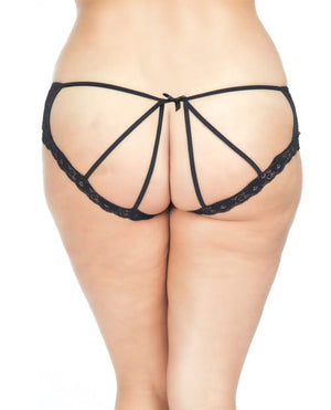 Cage Back Lace Panty Lingerie - Plus/queen - Hanging