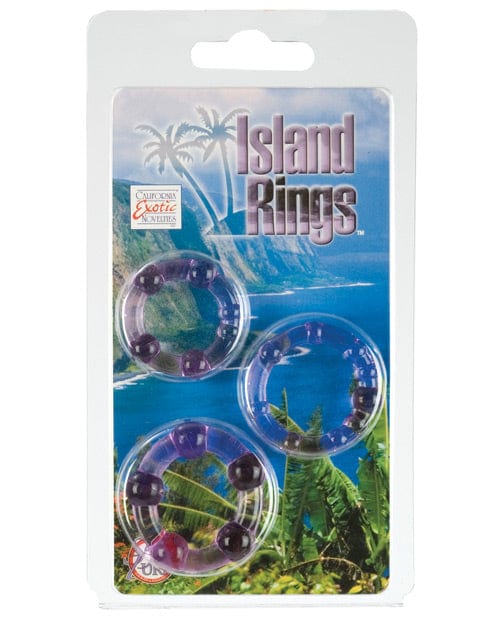 California Exotic Novelties Penis Enhancement Purple Silicone Island Rings