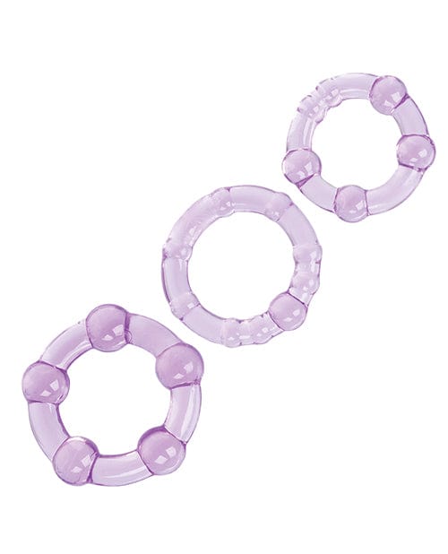 California Exotic Novelties Penis Enhancement Purple Silicone Island Rings