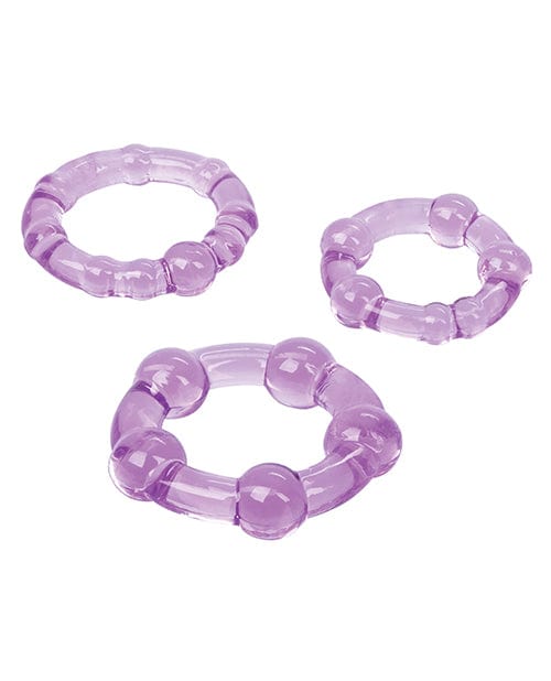 California Exotic Novelties Penis Enhancement Purple Silicone Island Rings