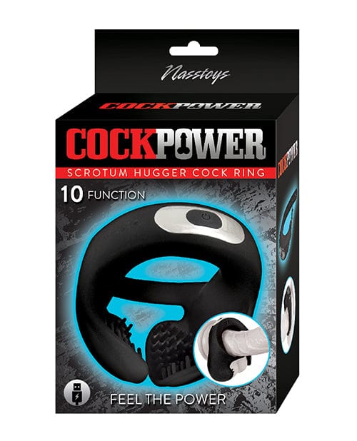 Cockpower Scrotum Hugger Cock Ring - Black Penis Enhancement