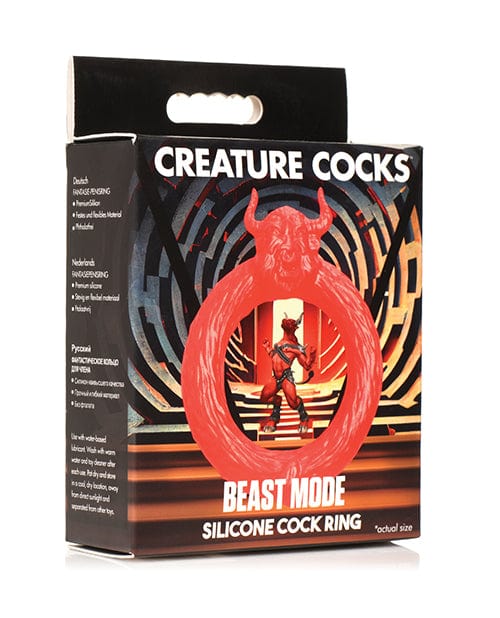 Creature Cocks Beast Mode Silicone Cock Ring - Red Penis Enhancement