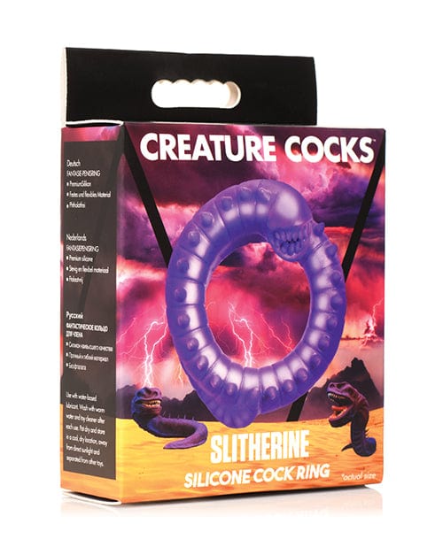 Creature Cocks Slitherine Silicone Cock Ring - Purple Penis Enhancement