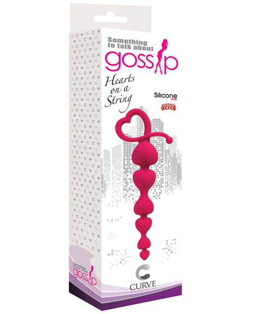 Curve Toys Gossip Hearts on a String - Magenta Anal Products
