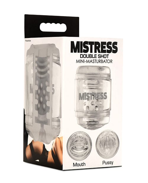 Curve Toys Mistress Double Shot Mini Masturbator Mouth & Pussy  - Clear Dolls & Masturbators