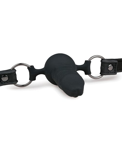 Easy Toys Ball Gag w/Silicone Dong - Black Bondage Blindfolds & Restraints