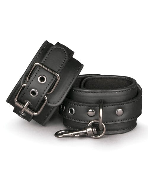 Easy Toys Faux Leather Handcuffs - Black Bondage Blindfolds & Restraints