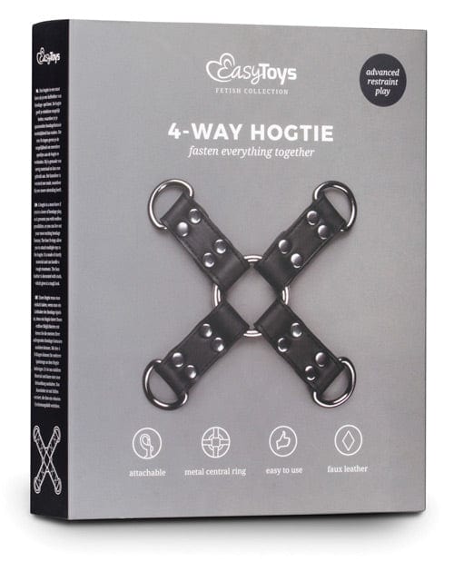 Easy Toys Faux Leather Hogtie - Black Bondage Blindfolds & Restraints