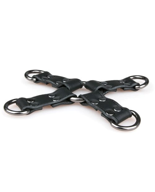 Easy Toys Faux Leather Hogtie - Black Bondage Blindfolds & Restraints