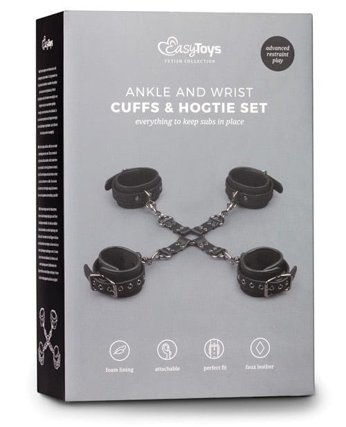 Easy Toys Hogtie w/Hand & Anklecuffs - Black Bondage Blindfolds & Restraints