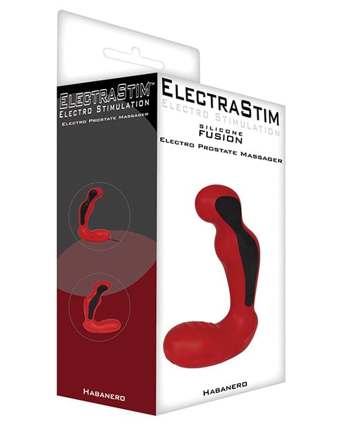 ElectraStim Silicone Fusion Habanero Prostate Massager - Red/Black Stimulators