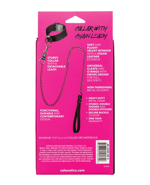 Euphoria Collection Collar w/Chain Leash Bondage Blindfolds & Restraints