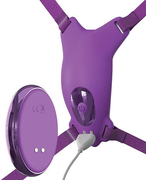 Fantasy For Her Ultimate Butterfly Strap On - Purple Stimulators