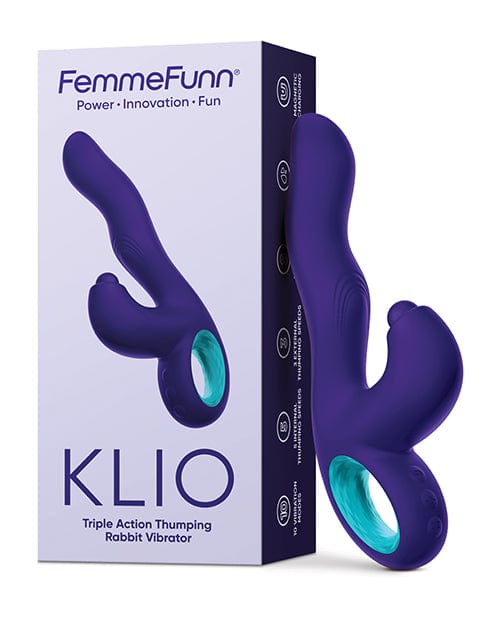 Femme Funn Klio Triple Action Rabbit Dark Purple Vibrators