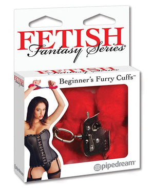 Fetish Fantasy Series Beginner's Furry Cuffs - Red Bondage Blindfolds & Restraints