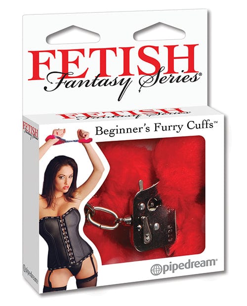 Fetish Fantasy Series Beginner's Furry Cuffs - Red Bondage Blindfolds & Restraints