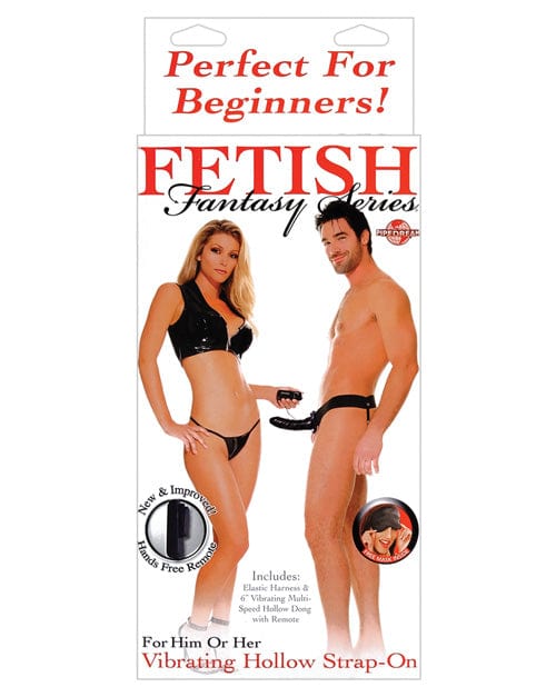 Fetish Fantasy Series For Him Or Her Vibrating Hollow Strap On Black Strap Ons