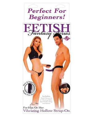 Fetish Fantasy Series For Him Or Her Vibrating Hollow Strap On Purple Strap Ons