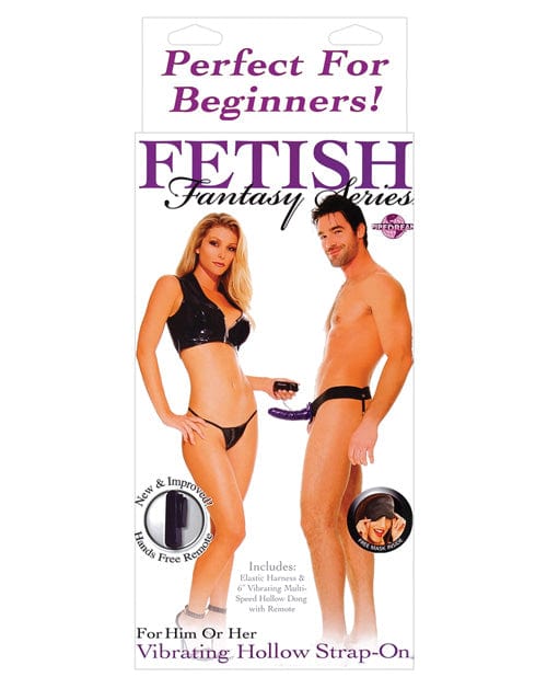 Fetish Fantasy Series For Him Or Her Vibrating Hollow Strap On Purple Strap Ons