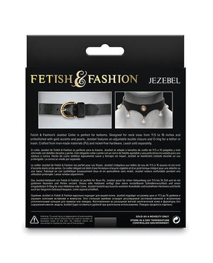 Fetish & Fashion Jezebel Collar - Black Bondage Blindfolds & Restraints