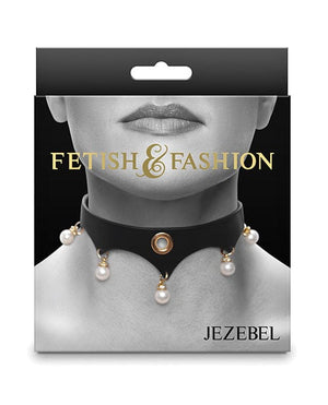 Fetish & Fashion Jezebel Collar - Black Bondage Blindfolds & Restraints