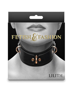 Fetish & Fashion Lilith Collar - Black Bondage Blindfolds & Restraints