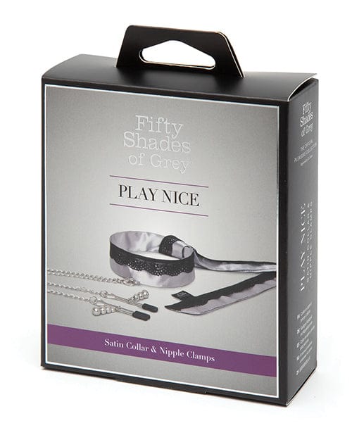 Fifty Shades of Grey Play Nice Satin & Lace Collar & Nipple Clamps Fifty Shades Of Grey