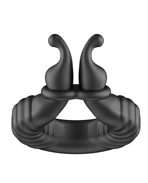 Forto F-24 Textured Vibrating Cock Ring Black Penis Enhancement