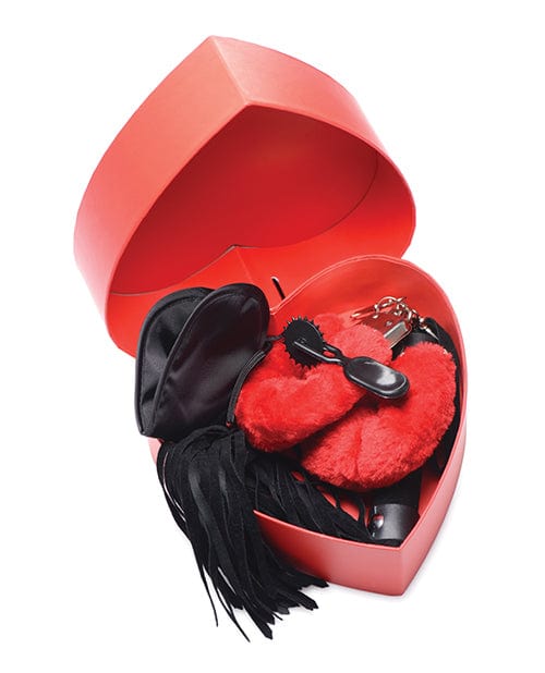 Frisky Passion Fetish Kit w/Heart Gift Box - Red Bondage Blindfolds & Restraints